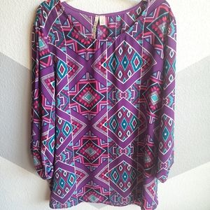 Mi Ami Geometric pattern blouse